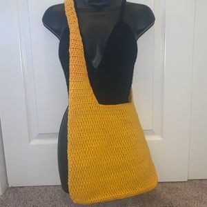 Yellow Crocheted Purse